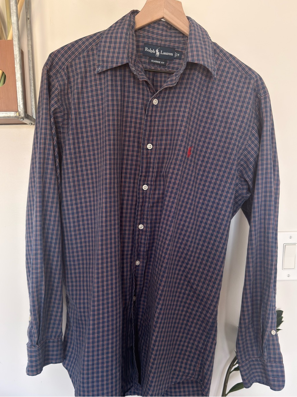 Ralph Lauren Blue & Red Plaid Long-Sleeve Button-Down Shirt